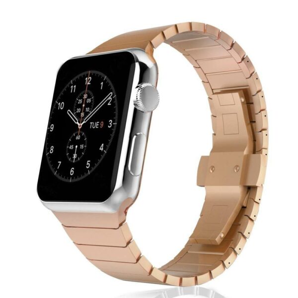 The Apple Watch band's stainless steel band Iwatch Series 8/7 Series 6 Series 5/4/3 Butterfly Buckle Strap, 38 mm x 49 mm - Image 4