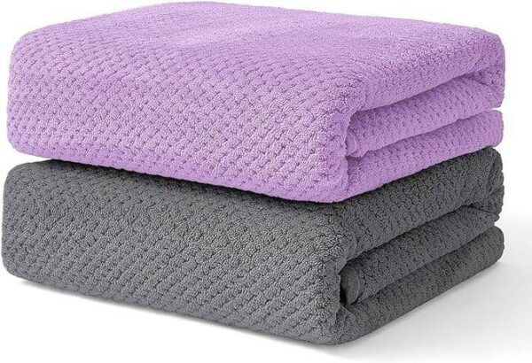 Bulk Microfiber Waffle Bath Towels for Bathroom, Gym, SPA, and Yoga - Exceptionally Soft, Highly Absorbent, Durable, and Quick Drying - Image 3