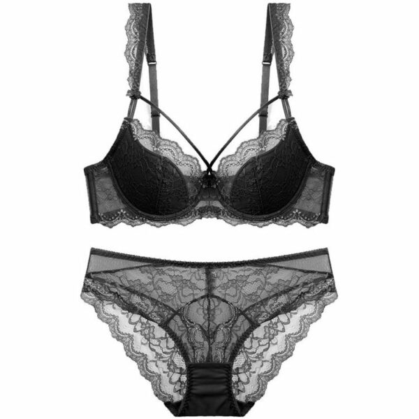 Transparent Push-up panties and bra sets are in high demand for women's bra brief sets. Luxurious and cozy lace bra and brief sets - Image 5