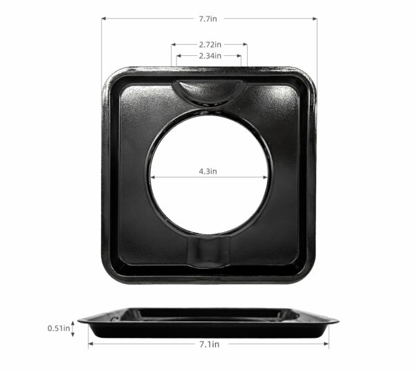 Replacement Part for Gas Range: Universal 4 Pack Porcelain Black Drip Pan Range Kitchen Accessories - Image 5