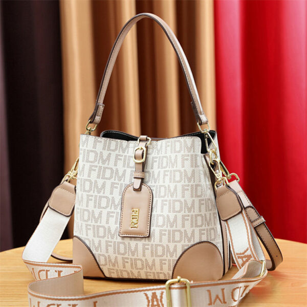 Soft leather bucket bags women handbags ladies women's shoulder messenger bags - Image 5