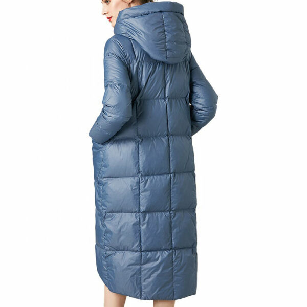 women in coats Long hooded jacket for ladies in plus size that is custom-made and comfy for winter wear. - Image 5