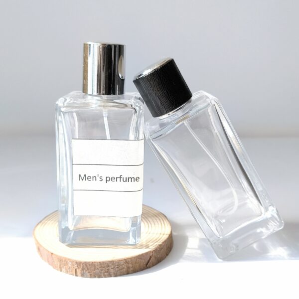 Oem Square Black Perfume Bottle with 30ml, 50ml, and 100ml Custom Rectangular Vintage Portable Empty Spray Glass