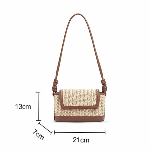 women's handcrafted straw crossbody bag with customization  SS style women's handbags little straw bags - Image 3