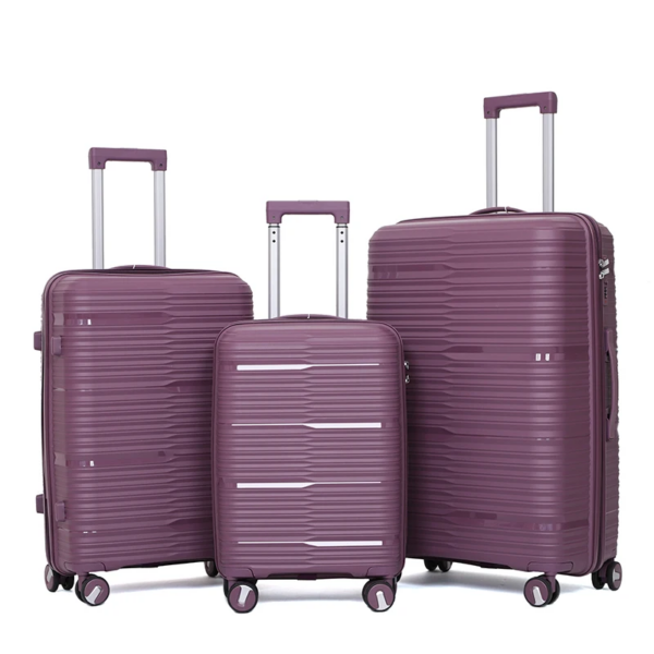 China provided three-piece sets of premium, large-capacity, pink portable luggage sets.