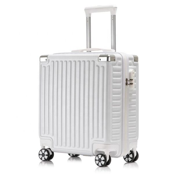 Women's compact suitcase, aluminum frame boarding box, 18" men's light airplane that can carry a small, hidden compartment for luggage - Image 4