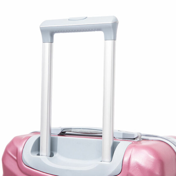 Travel Trolley Suitcase Business Texture Pink Abs Trolley Bags Wheeled Luggage - Image 4