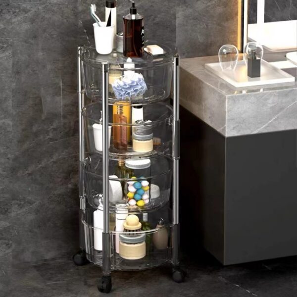 Home Kitchen Island & Cart ABS Shelves Food Rack Storage - Image 5