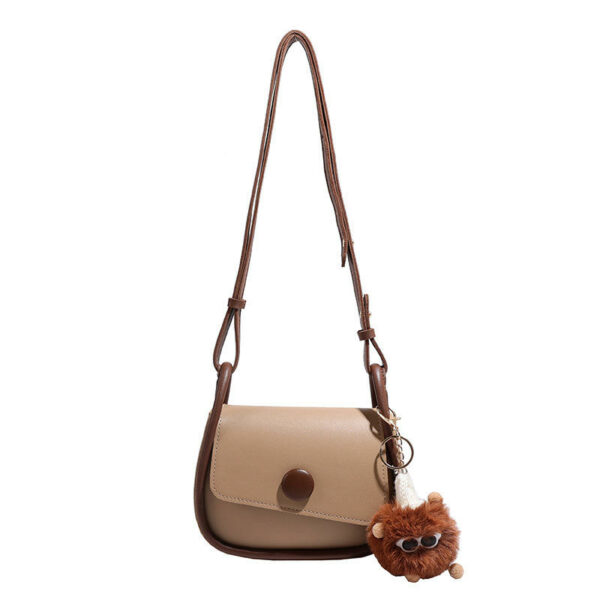 Fashion PU Leather Senior Sense Ladies Luxury Hand Women's Saddle Bag Vintage Unique Heart Sling Shoulder Bags Shoulder Bags - Image 5