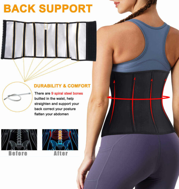 Modern Slimming Sauna Waist Trimmer, Waist Trainer, Belt Sweat Wraps, Belly Bands, and Waist Shaper - Image 4