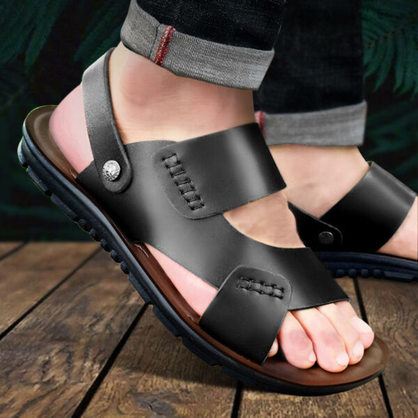 Summer Anti-Slip Soft Bottom Slide Sandals Casual Outdoor Sports Beach Slippers are a new and popular style for men's flat bottom shoes. - Image 4