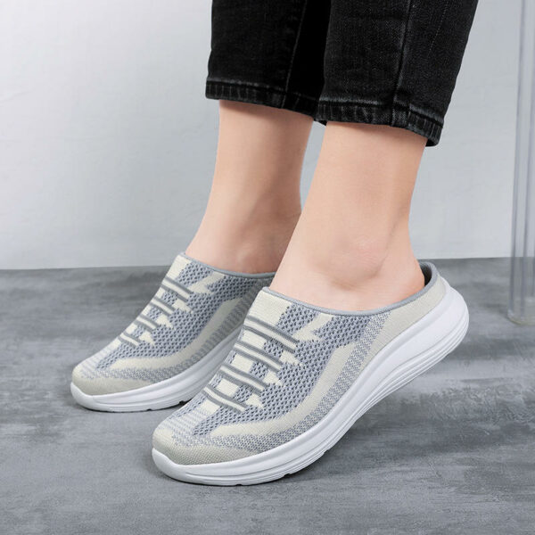  Women's mesh upper half slippers  women's athletic sneakers with slippers - Image 5