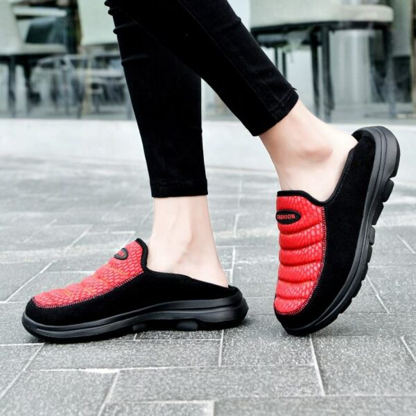 Brand-new, superior thick walking shoes Women's warm slippers for casual sports Warm and cozy family cotton shoes with non-slip soles - Image 5