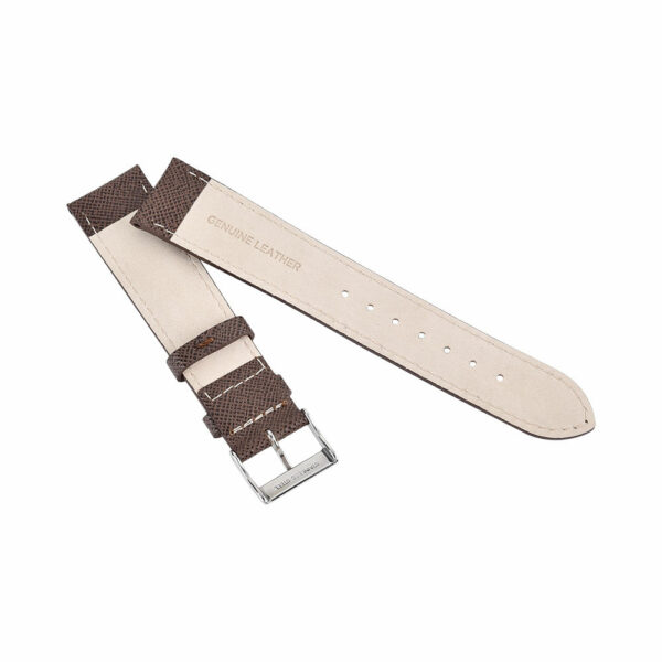 Luxurious Style, Highest Caliber, 20mm Width, Dark Brown Saffiano Leather Watch Bands Strap - Image 5