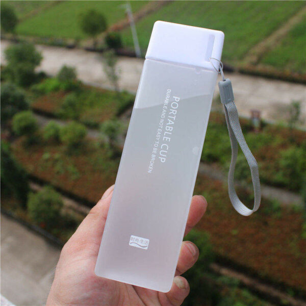 Eco-Friendly Reusable Square Sports Plastic Water Bottles for Travel with Rope Customized Water Bottles  - Image 5