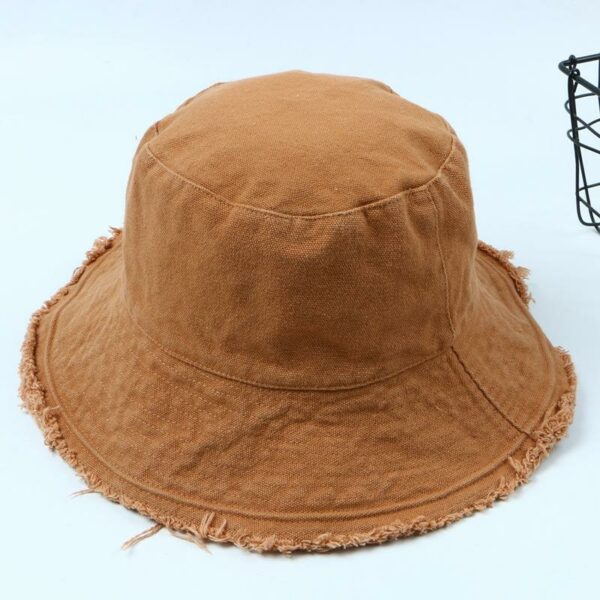 Luxurious Customized Solid Colored Washed Cotton Garden Hat for Men and Women - Image 5