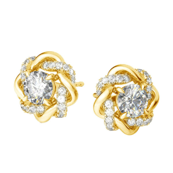 Luxurious Moissanite Earrings for Women: Drop 925 Sterling Silver Diamond Custom 18k Gold 5D Designer Jewelry Hoop Stud - Image 4