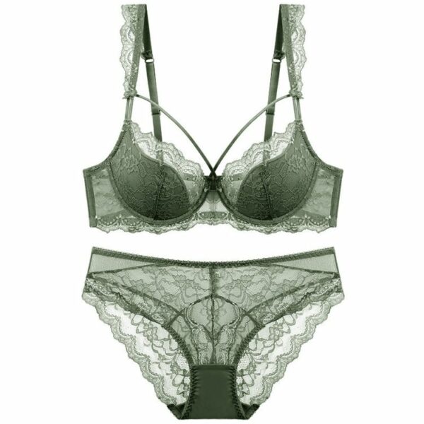 Transparent Push-up panties and bra sets are in high demand for women's bra brief sets. Luxurious and cozy lace bra and brief sets - Image 6