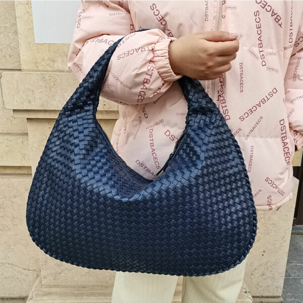 Braided leather weave bag woven women's shoulder bags for ladies - wholesale designer handbags - Image 5