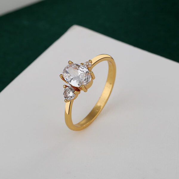 Style Dainty 18K Gold Plated Wedding Moissanite Promise Ring - Image 6