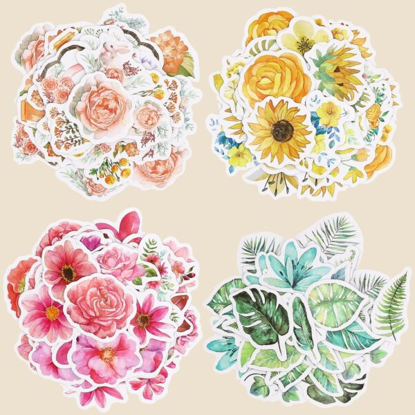 360-piece set of flower stickers Decorative Mixed Floral Stickers for Bullet Journals and Scrapbooking Planner Supplies - Image 6