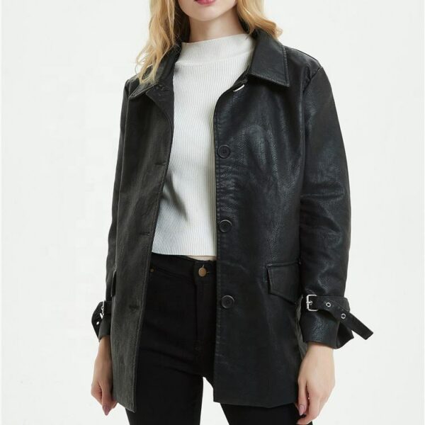 Women's leather jacket with expert design, straight from the factory - Image 6