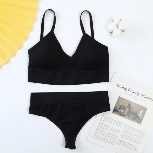 Women's Tube Seamless Bralette A B Small Cup Sets at Wholesale Prices Sexy Push-Up Bra and Pants Bra and Short Sets - Image 6