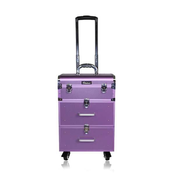 Professional makeup trolley case with wheels and drawers from the factory Men's and women's beauty and cosmetic train cases - Image 5