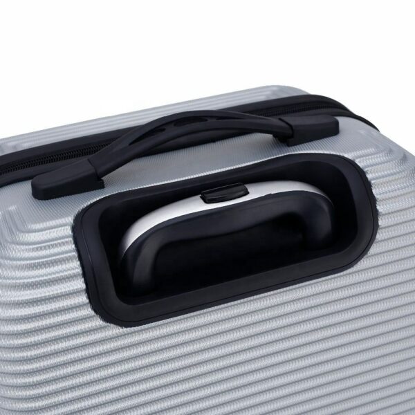 A trolley case zipper ABS suitcase with four 360-degree wheels and plastic handles is produced  - Image 6