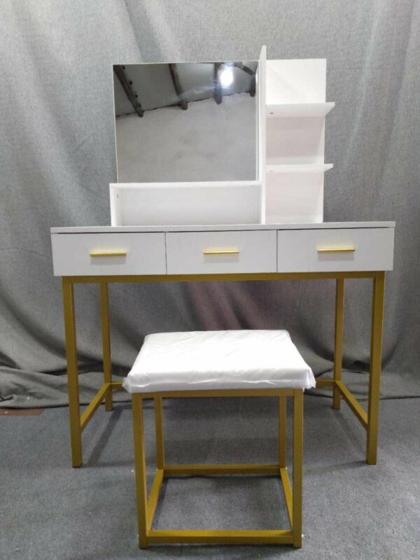 Glam Professional Makeup Table with Mirror and Chair for Modern Makeup Vanity Set - Image 6