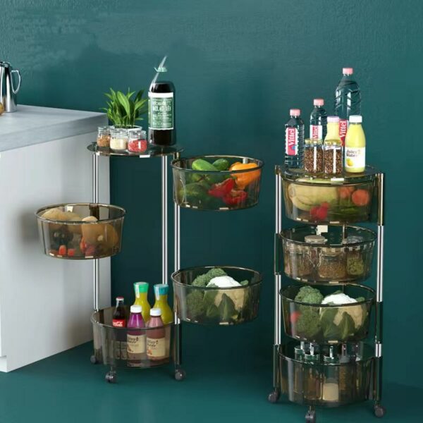 Home Kitchen Island & Cart ABS Shelves Food Rack Storage - Image 6