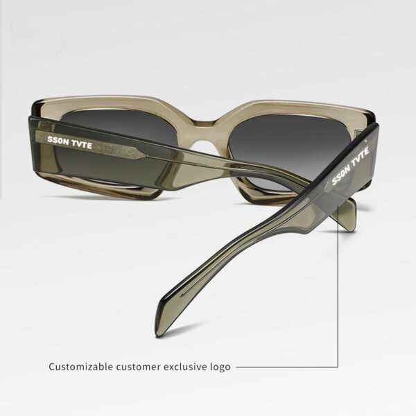 Premium designer fashion acetate men's and women's polarized sunglasses - Image 2