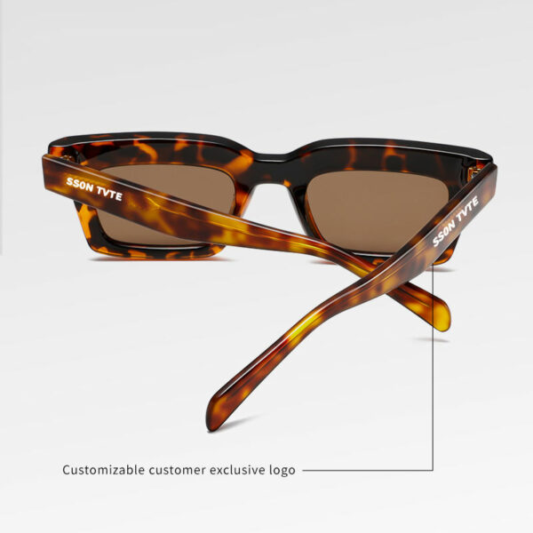 Acetate & Tr90 Rectangular Square Sunglasses with Fashion-Forward Design and UV Protection Polarized Gradient Lenses for Small Face - Image 5