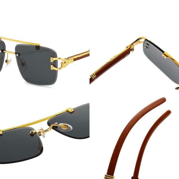 Designer rimless sunglasses for marketing Trendy Fashion Metal for Men and Women sunglasses - Image 6