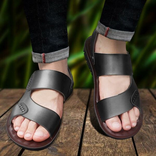 Summer Anti-Slip Soft Bottom Slide Sandals Casual Outdoor Sports Beach Slippers are a new and popular style for men's flat bottom shoes. - Image 5