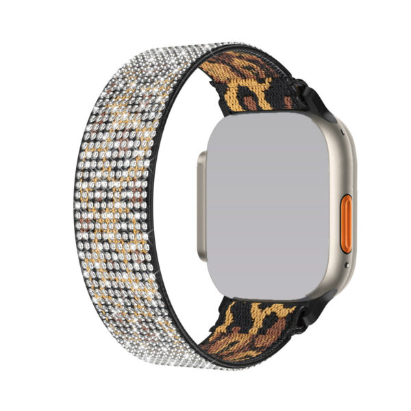 Brand-new, opulent, stretchable bands with a double section diamond strap that magnetically fasten to your Apple watch strap - Image 6