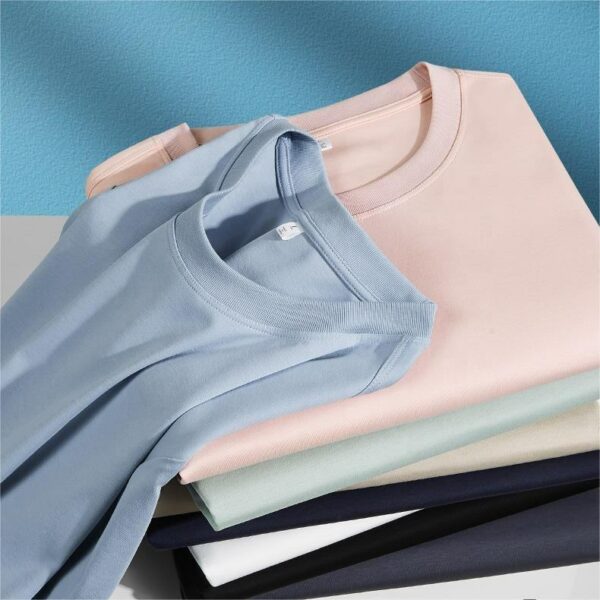 Best-selling  icy silk feel oversized cotton t-shirts with cotton printing plein men's formal t-shirts - Image 3