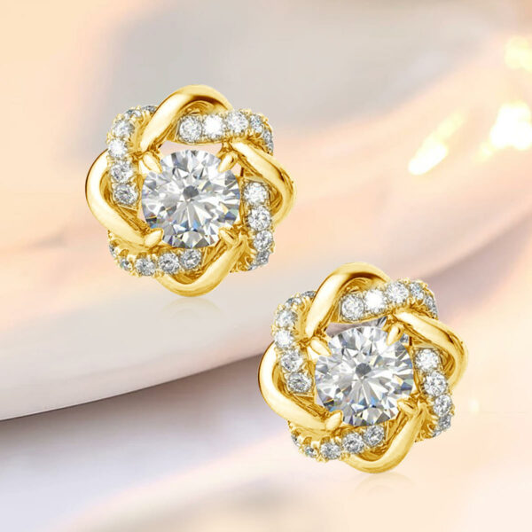 Luxurious Moissanite Earrings for Women: Drop 925 Sterling Silver Diamond Custom 18k Gold 5D Designer Jewelry Hoop Stud