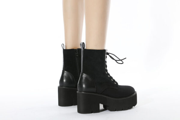 Women's high-quality ankle and bootie boots, winter platform heels, and fashionable girls' martin boots - Image 5