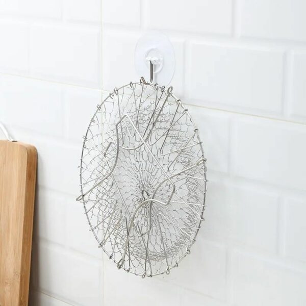 Folding Stainless Steel Strainers French Fry Basket: Multipurpose Kitchen Tools with a Household Oil Mesh Basket - Image 6