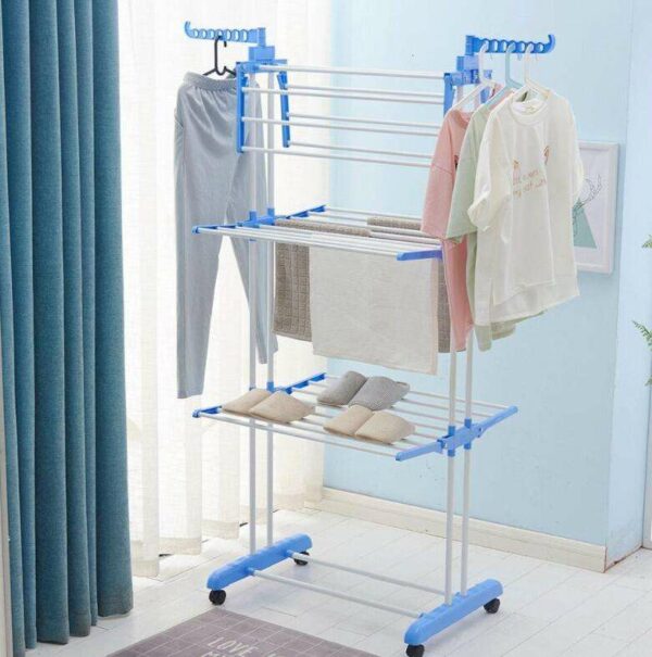 Excellent Indoor Folding Clothes Rack for Laundry and Coat Stands with Collapsible Garment Drying Stand - Image 6