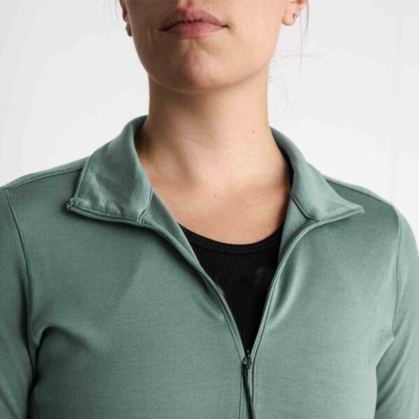 High-performance, premium quality, wholesale customized women's polyester collared long sleeve running and track jacket - Image 6