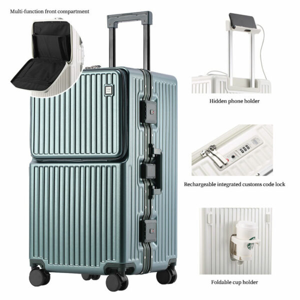  Trade travel luggage trolley box with a high capacity and an aluminum frame for multifunctional boarding. Recently thickened. - Image 6