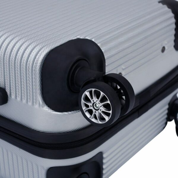 A trolley case zipper ABS suitcase with four 360-degree wheels and plastic handles is produced  - Image 7