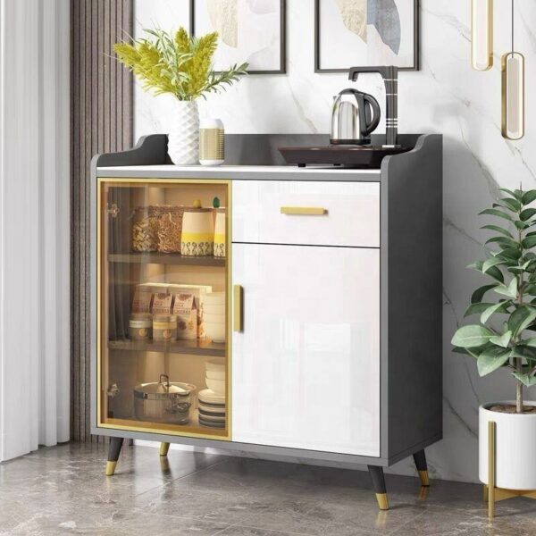 Lightweight, Elegant, Multipurpose Storage Cabinet with Integrated Kitchen and Dining Area for Residential Use - Kitchen Islands & Carts - Image 6