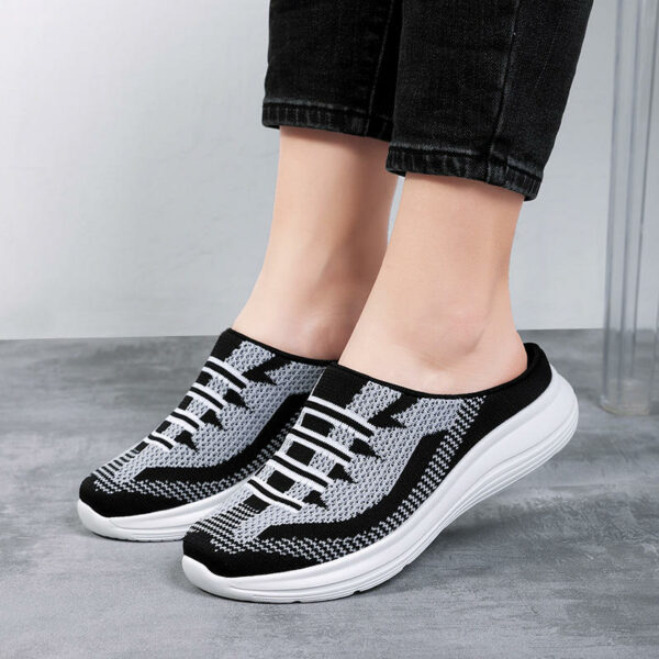  Women's mesh upper half slippers  women's athletic sneakers with slippers - Image 7