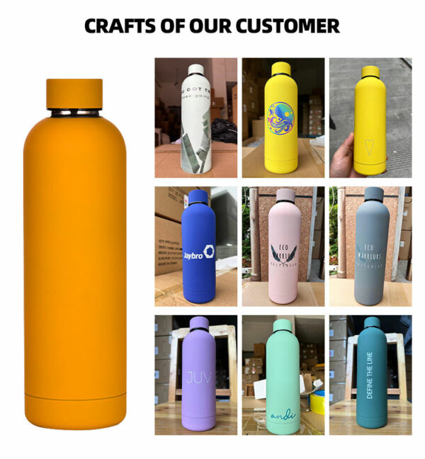 Thermoses Insulated Water Bottle with Customized Logo, 500ml, Eco-Friendly Sports Stainless Steel Double Wall Vacuum Flasks - Image 5