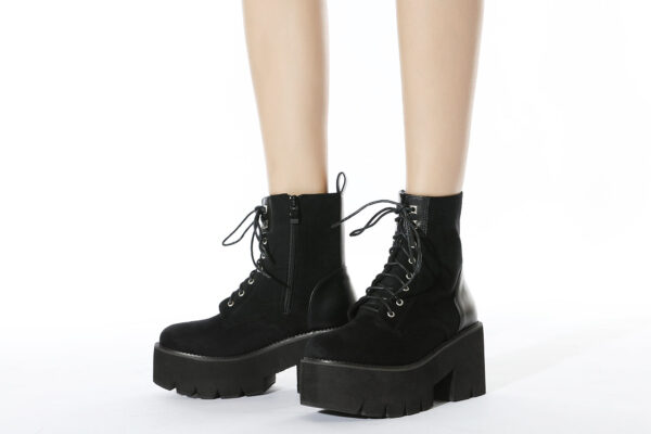 Women's high-quality ankle and bootie boots, winter platform heels, and fashionable girls' martin boots - Image 6