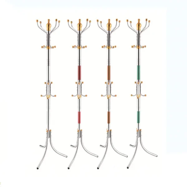 A stylish and high-quality Matel coat rack stand made of stainless steel that is perfect for hanging clothes on a floor. - Image 6