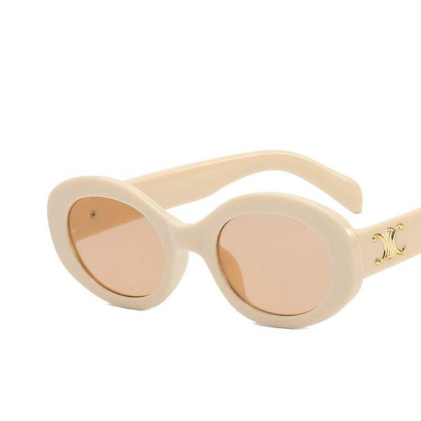 Women's Retro UV400 Protection Glasses with a New Premium Oval Shape and Black Sunglasses at Wholesale Prices - Image 7